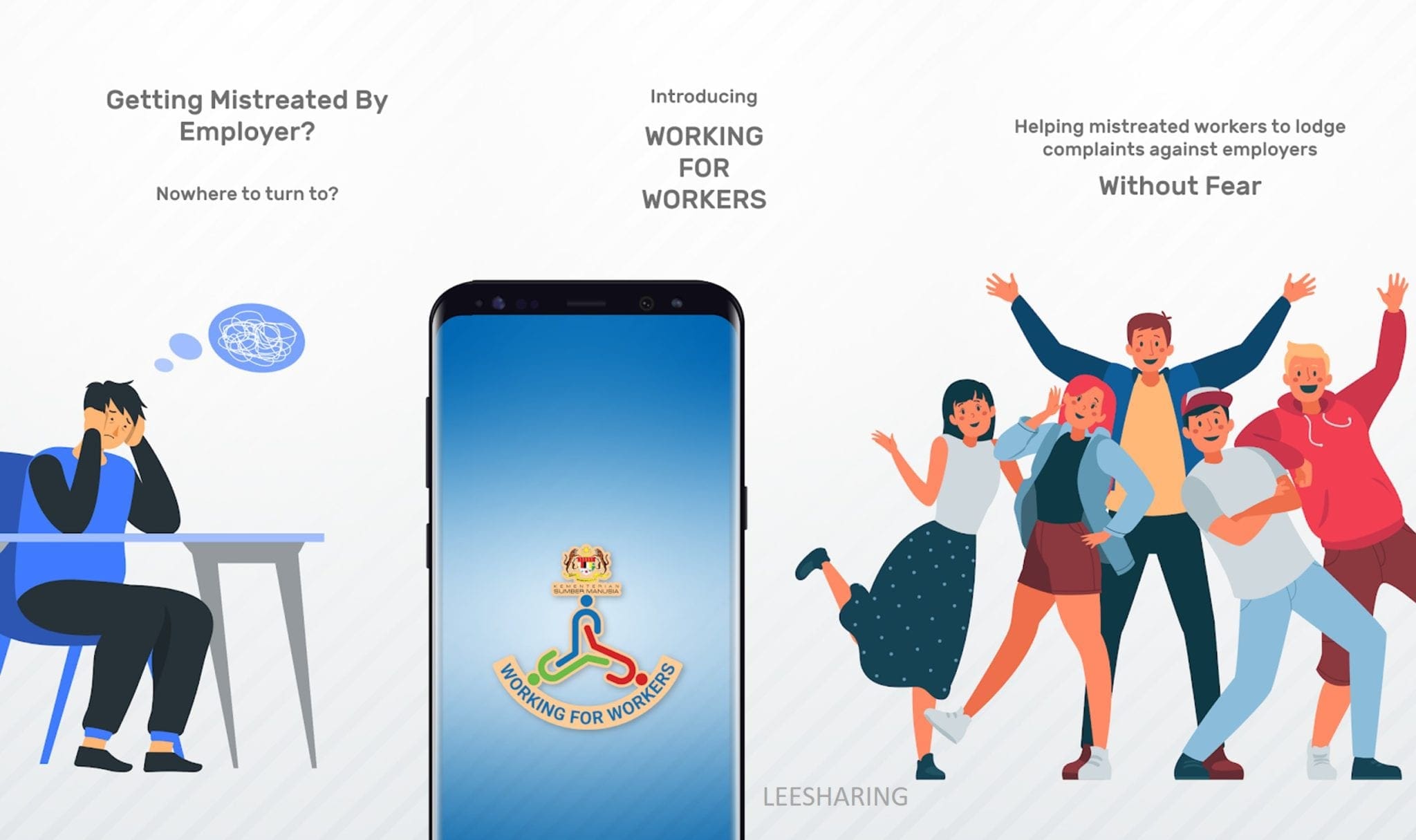 受到老板剥削或不合理对待 可通过人资部手机app 匿名举报 Leesharing