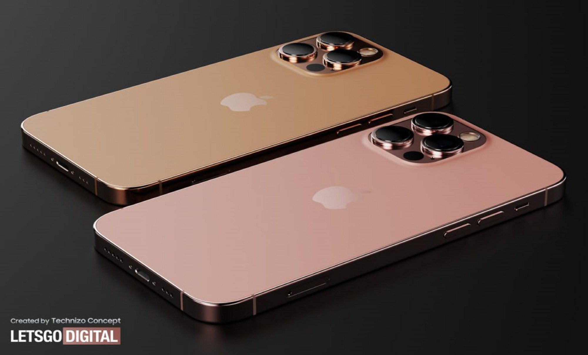 iPhone 13 最新「日落金和玫瑰金」渲染图曝光！或在9月14日发布！ – LEESHARING